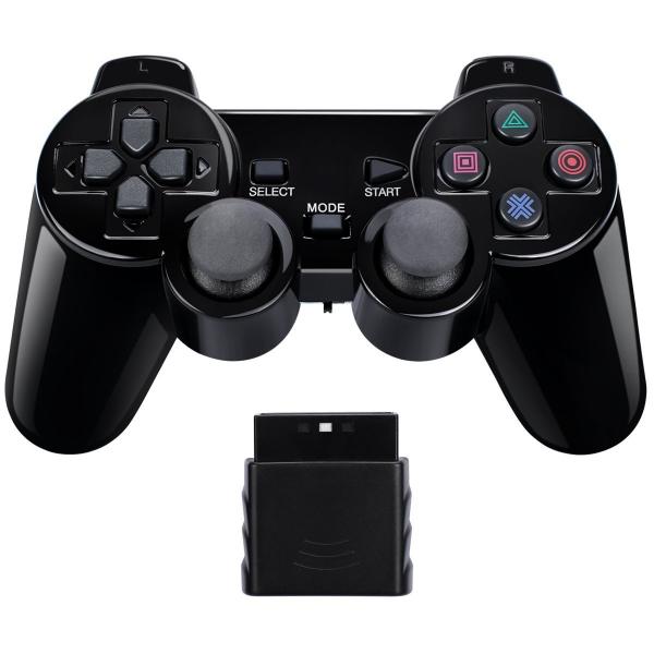 PS2 CONTROL WIRELESS  GENERICO NEGRO
