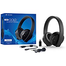 HEADSET WIRELESS GOLD PS4 NEGRO