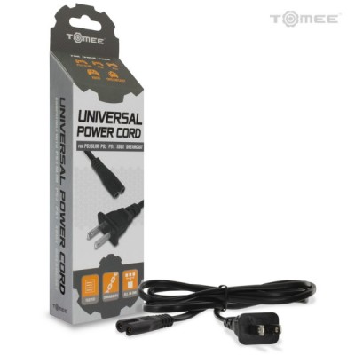 Cable Universal de corriente PS3 Slim /PS1/PS2/ PS4/Dreamcast Negro