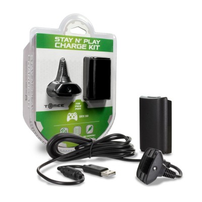 Kit de Carga  cable y Bateria  para Xbox 360 Negro