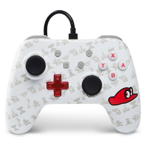 Control alambrico de Ninendo Switch Mario odyssey Blanco