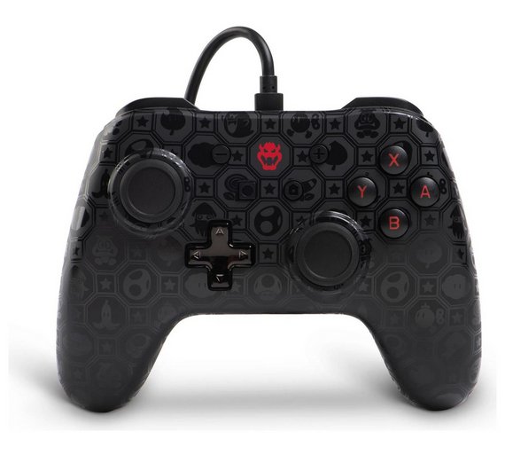 Control alambrico de Ninendo Switch Super Mario ( Bowser) Negro