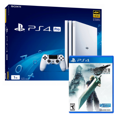 PS4 Consola Pro 1 TB + juego de Final Fantasy VII Blanca