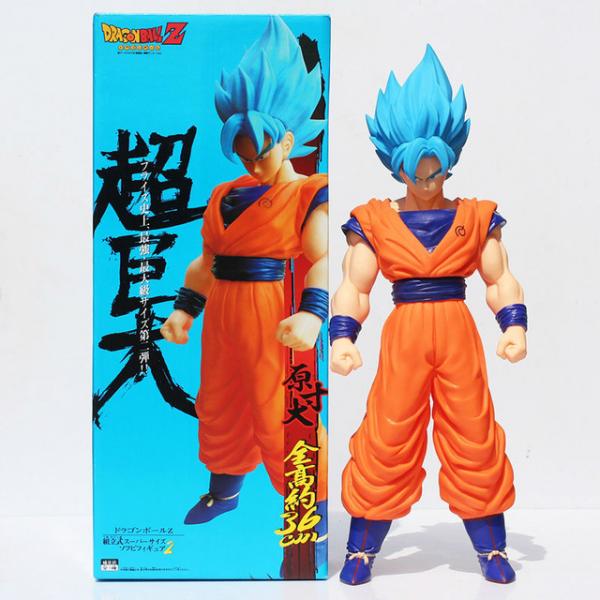 Figura Dragon Ball Super Saiyan son Goku cabello azul kakarotto Nueva 42 cm tama&ntilde;o grande