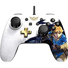 Control alambrico de Ninendo Switch Zelda blanco con negro Negro