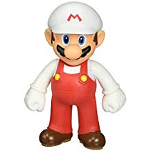 Figura Mario fire gorra blanca 27 cm en blister grande
