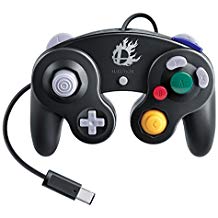 Control de GameCube Super Smash Bros Original  Usado NEGRO