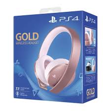 HEADSET WIRELESS GOLD ROSE PS4 ROSA