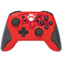 Control Hori Inalambrico Recargable Mario Edition Rojo