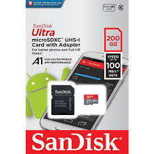Micro SDHC 200GB Sandisk Ultra Clase 10 Negro