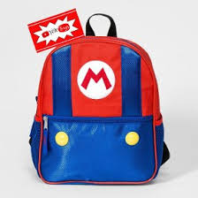 Bulto de Espalda Estilo Mario Bros Rojo-Azul