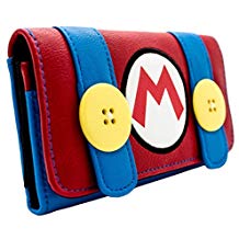 Bolso Tipo Cartera Estilo Mario Bros Rojo-Azul