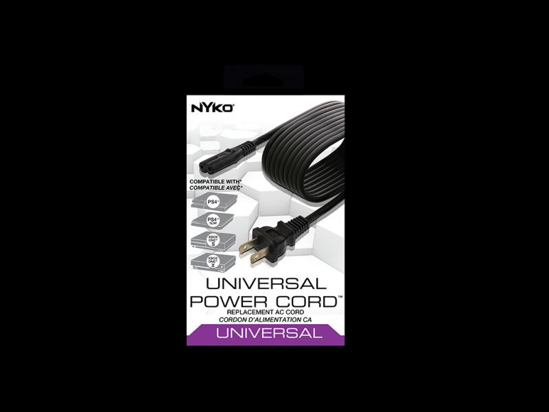 Cable de Corriente para PS4 y Xbox One S Nyko Negro