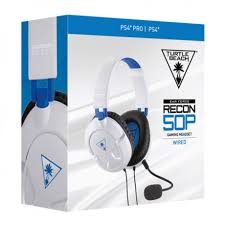 Headset Turtle  Beach Recon 50P Blanco con Azul  PS4 Blaco -azul