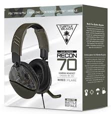 Headset Turtle  Beach Recon 70 Camuflado Negro   PS4 Silver negro