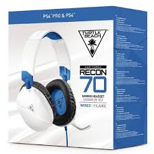 Headset Turtle  Beach Recon 70 Blanco  PS4 Blanco - Azul