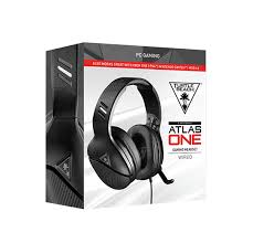 Headset Turtle  atlas One Negro  Multi plataforma Azul - negro
