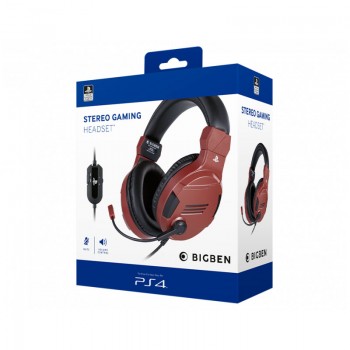 Headset BIGBEN   PS4 original Rojo Negro