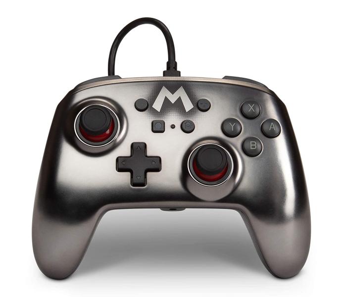 Control Switch powerA Wired Controller  Super mario Gris/sillver