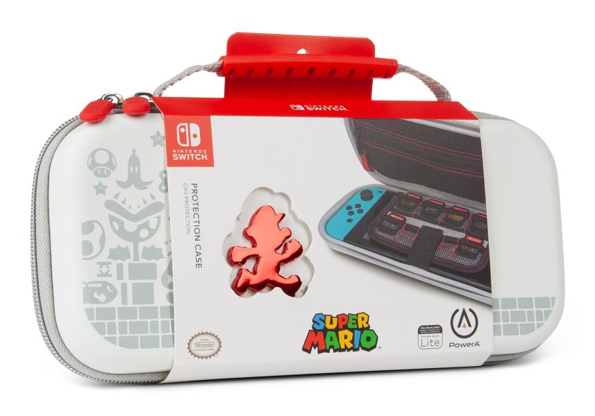 NS Estuche de viaje PowerA Protection Case Super Mario **Running Mario** Blanco /rojo