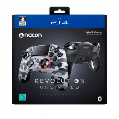 PS4 Control Pro Nacon Revolution Unlimited Camuflado Gris