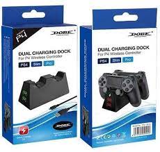 Base de Carga doble LED  PS4 Negro