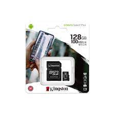 Kingston Micro SD 128 GB clase 10  100 MB/s speed U1 Negro