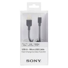Cable de Carga de control PS4  SONY  USB a Micro USB Negro