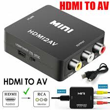 Convertidor de  HDMI   a   AV (audio y video ) Negro