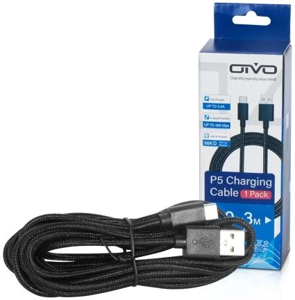 Cable de Carga de control PS5/Xbox/NSW OIVO Negro