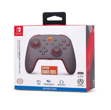 Control Nintendo Switch Wireless Power A Super Mario Bros Gris-rojo