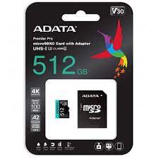 Micro SDHC 512GB ADATA  Ultra  4K HD Clase 10 U3 A2 Naranja