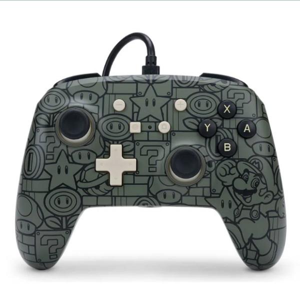 Control Switch powerA Wired Controller  *Super Mario * Gris