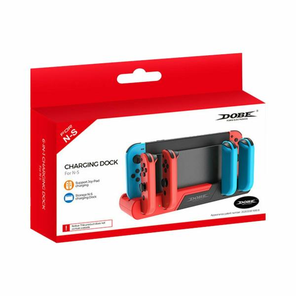 Charging Dock Nintendo Switch   Dobe negro/rojo