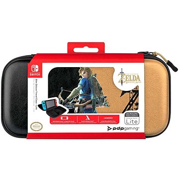 NS Estuche Slim deluxe travel case-link Zelda Negro-amarillo