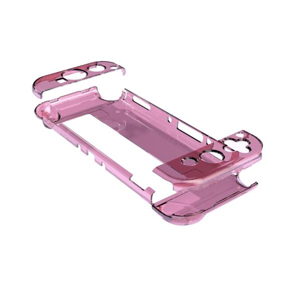 Estuche Case Acr&iacute;lico Nintendo Swicth Oled Transparente Rosado
