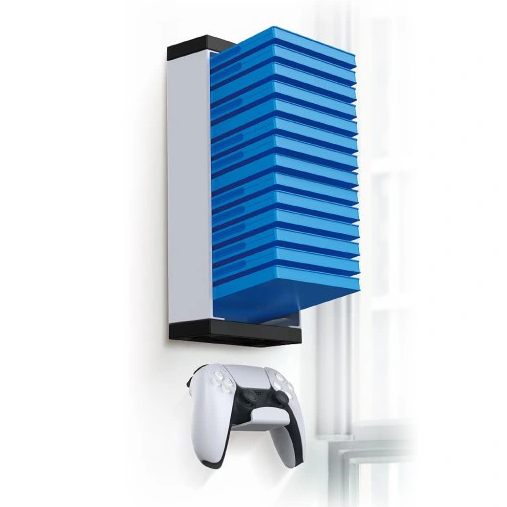 Base doble organizadora de 14 Discos y soporte control DOBE Blanco
