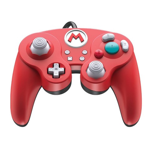 Control Wii Alambrico Mario  **Usado** Rojo-Azul