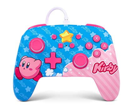 Control Switch powerA Wired Controller  *Kirby* Rosado/celeste