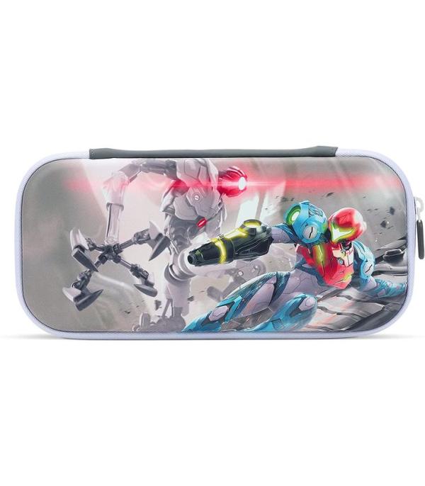 NS Estuche Slim Case Metroid Dread Blanco-Gris