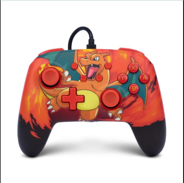 Control Switch powerA Wired Controller  *Charizard Vortex* Naranja