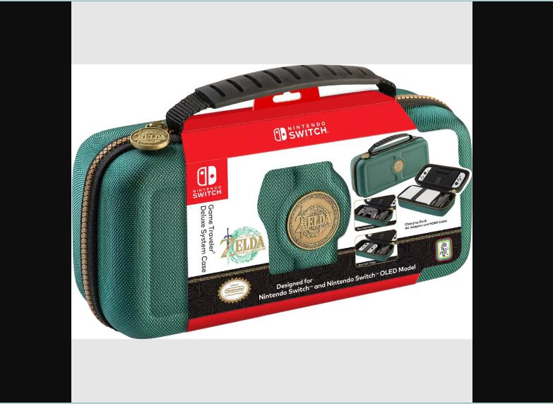 NS Estuche Game Traveler Deluxe System Case Zelda *NNS4000G* Verde/Dorado
