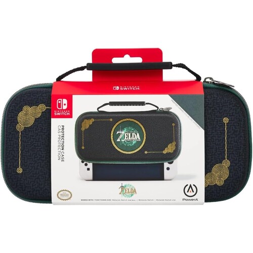 Estuche Protection case Nintendo Switch Zelda TOTK Negro/dorado