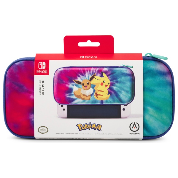 NS Estuche Slim Case (Eevee y Pikachu) Morado/Celeste