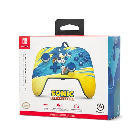Control Switch powerA Wired Controller  *Sonic* Azul/Amarillo