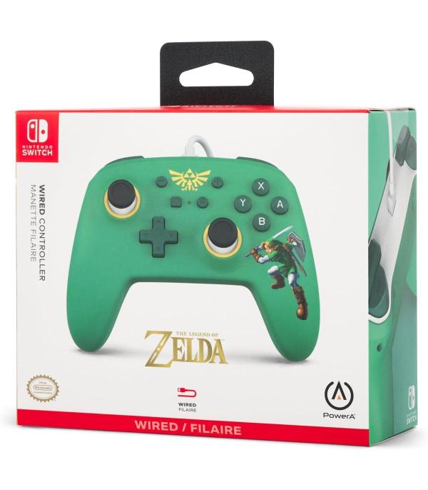 Control Switch powerA Wired Controller  *Zelda LINK* Verde