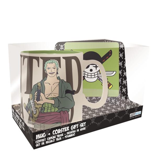 Jarra One Piece + posavaso (Zoro) Verde