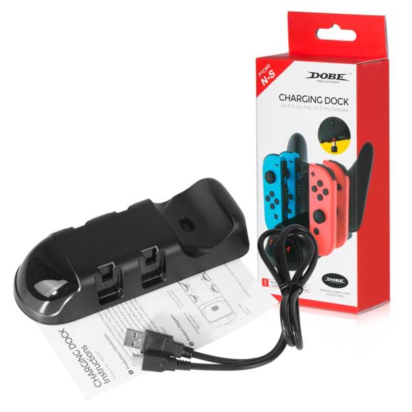 Base de carga para Joy Con y Control Pro DOBE NS (Charging Dock) Negro