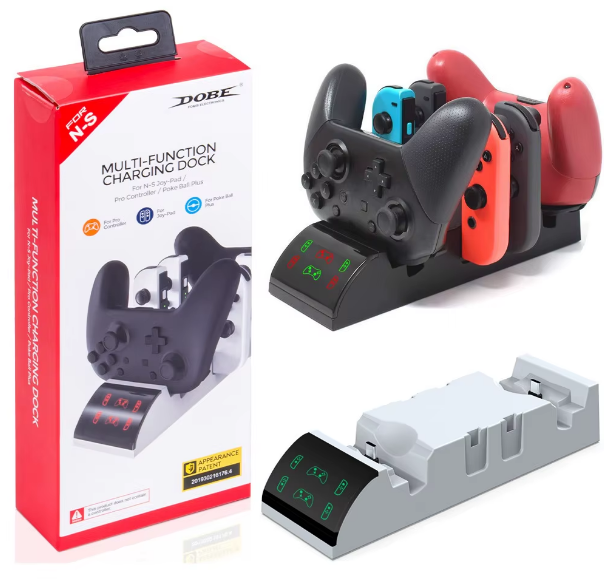 Base de carga para Joy Con y Control Pro DOBE NS (Multifunction Charging Dock) TNS-19035