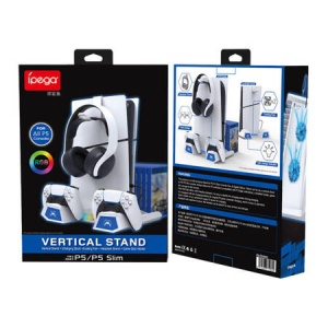 Base de carga Multifuncional Vertical Stand PS5 slim / FAT  P5S023 Blanca